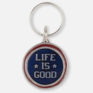Life Is Good nwt LIG STAR COIN Keyring Keychain Medallion Patriotic Jake blue